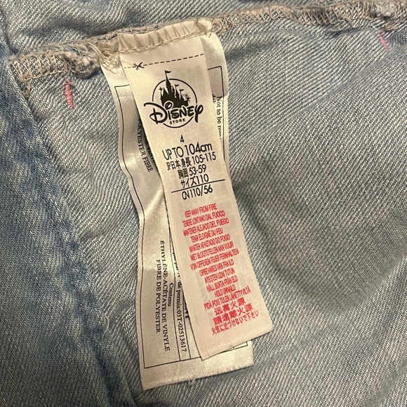 Disney Store Minnie Mouse Figaro Embroidered Denim Hooded Jacket Girls Size 4 - Picture 4 of 7